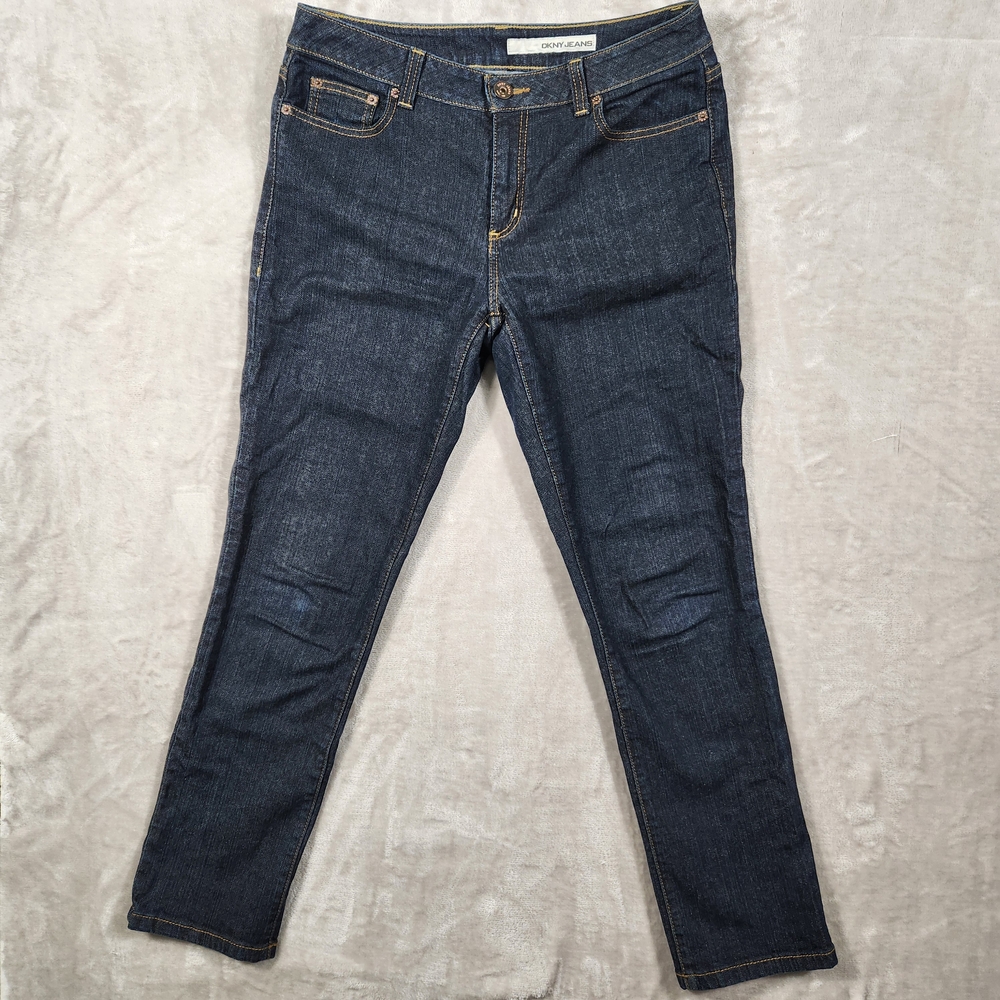 DKNY Jeans Women's Straight Leg Dark blue size 12S Pre-owned